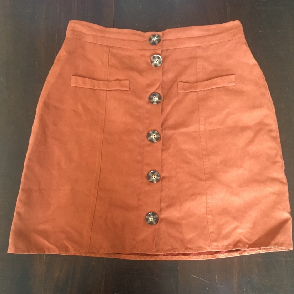 Faux Button Down Skirt